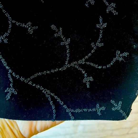 Harold's Black Velvet Scoop Neck Beaded Camisole | Women's Size Small - Picture 4 of 7